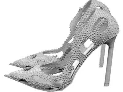 Heels Inferno Gianvito Rossi Low-poly 3D model