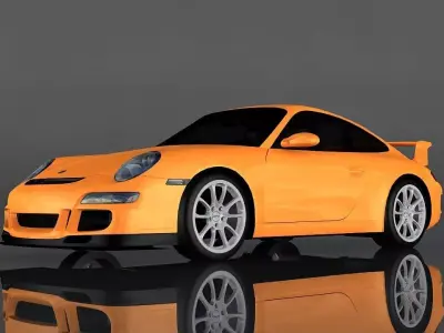 Porsche 911 GT3 997 Low-poly 3D model