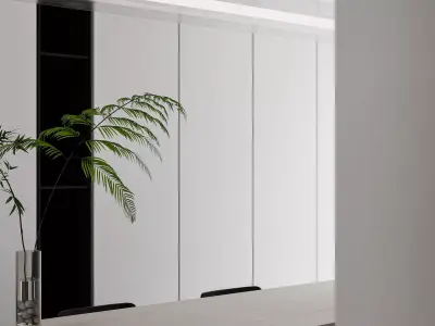 Modern villa scene 3D model