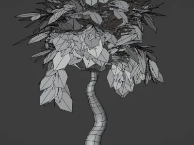 Tree in pot bonsai 3D model Blender file Free 3D model