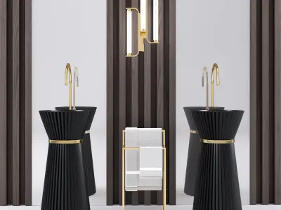 Plisse Wash Basin 3D model