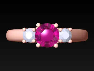 Diamond Ring - Womens Rings - N142210 3D print model