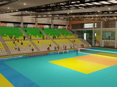 SPORTS COLOSSEUM  Low-poly 3D model
