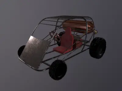 Buggy Car 3D Modelling Low-poly 3D model