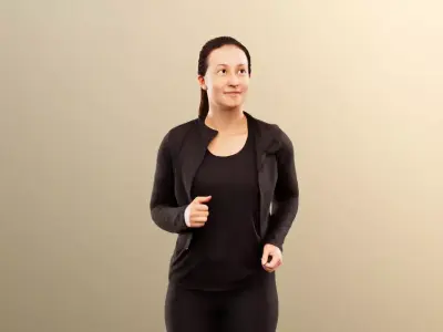 Noelle 12741 - Running Woman Low-poly 3D model