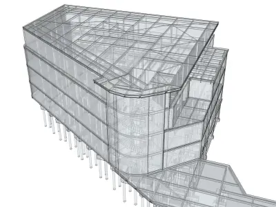 Concrete and Steel Structure Free 3D model