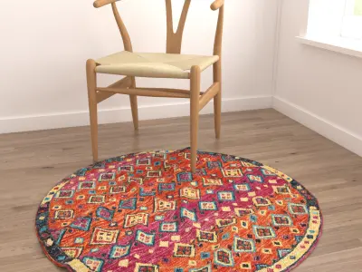 Round Rug Set 24 3D model