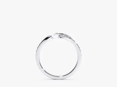 ZDR0148 wedding band with diamonds 3D print model