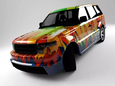 Rover colorful range Low-poly 3D model