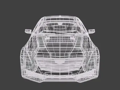 Cadillac CT6 Low-poly 3D model