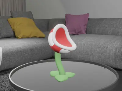 Piranha Plant Cookie Holder  Low-poly 3D model