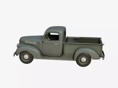 1940s Vintage Pickup Truck Model Early Classic Utility Vehicle 3D model