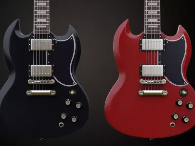 SG Custom Guitar 3D model