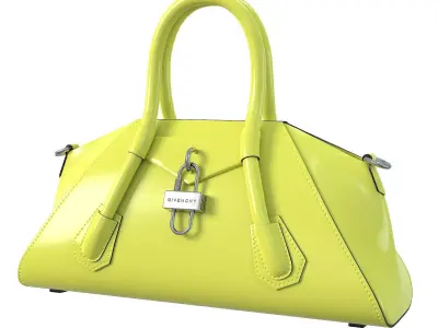 Givenchy Mini Antigona Bag Yellow Low-poly 3D model