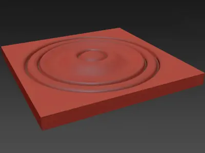 Round carved rosette 3D model