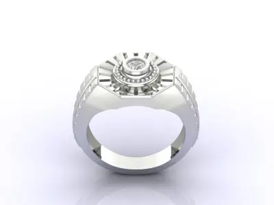 Print Ready STL 3DM  Gents Rings Diamond Men Ring  3D print model purchase