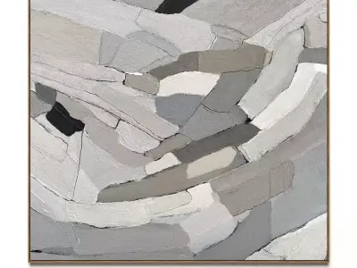 Plaster two square photo frames 54 Low-poly 3D model