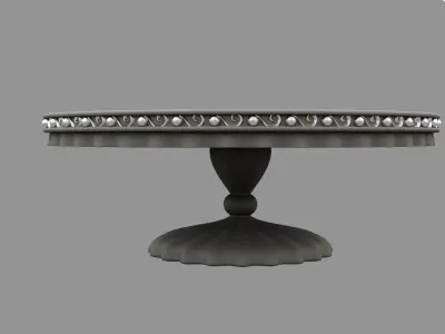 European style  dining table  table  wooden table 3D model
