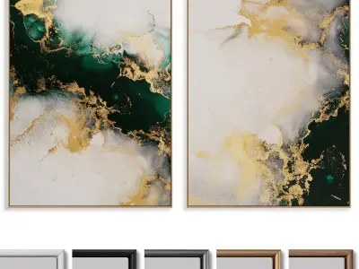 Abstract Painting Frame set 3D model 29