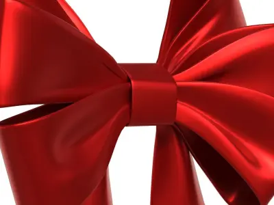 Christmas Bow Ribbon 72 Low-poly 3D model