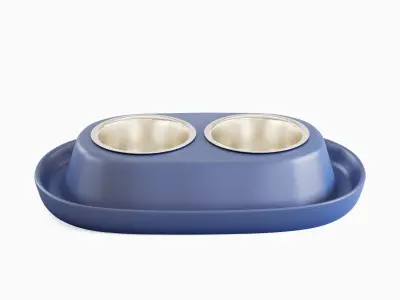 Plastic Pet Bowl Set 3D model