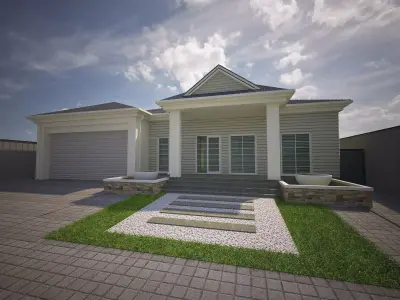 Suburban villa  Free 3D model