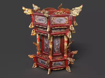 Chinese palace lantern   Low-poly 3D model purchase