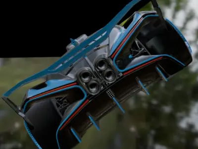 Bugatti Bolide Low-poly 3D model