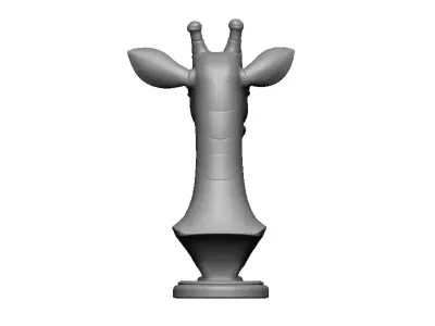 giraffe head bust 3D print model