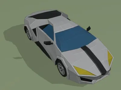 Low Poly Sport Car Low-poly 3D model buy