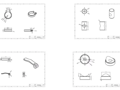 clamps sets for scooters and bikes 3D print model