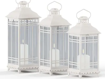 classic candle lamp beuty Low-poly 3D model
