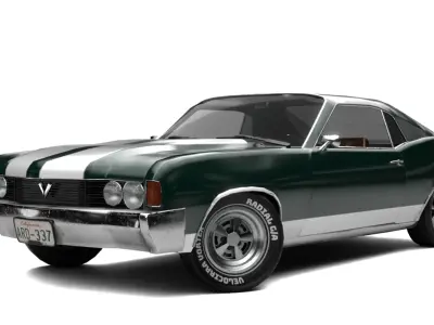 Velocirra Vortex Muscle Car Low-poly 3D model