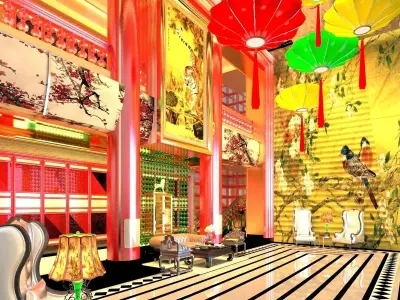 Chinese hotel 3D model