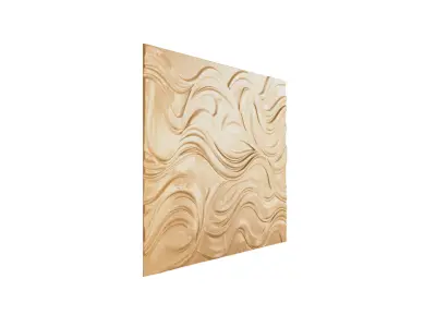 modern panel wall decor set wall relief mural CNC 71 3D model