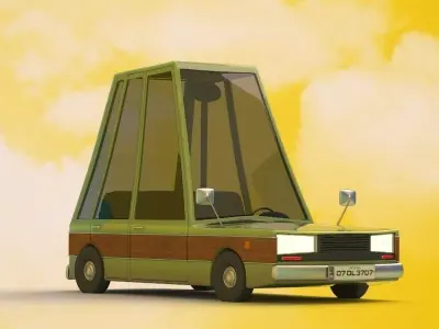 Cartoon car 3D model