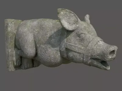 Gargoyle01 Low-poly 3D model