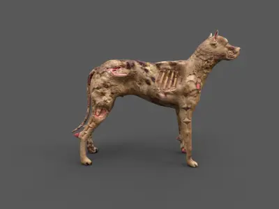 Zombie Dog  Low-poly 3D model