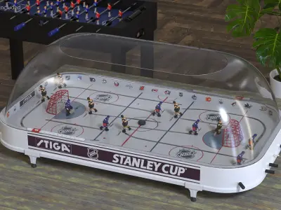 Stiga Stanley Cup Table Hockey with Game Stand Dome 3D model