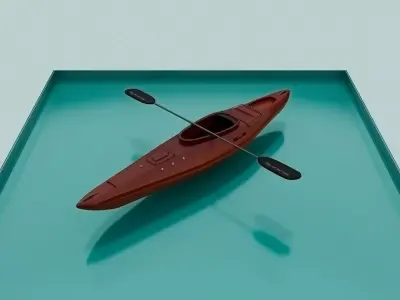 Kayak  Low-poly 3D model