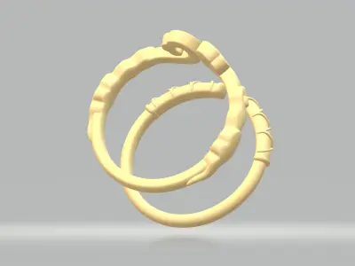  Golden Hoop Ring - Monkey King - Sun Wukong 3D print model