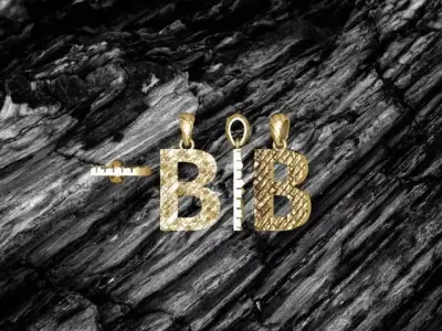 A Letter Alphabet Tiles Texture Pedant 3D Print Model 3D print model purchase