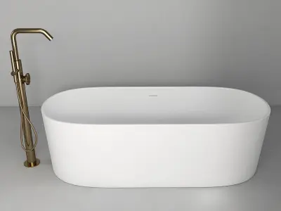 Bathroom furniture set Gold 2 3D model