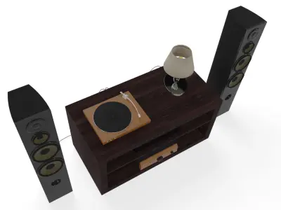 HiFi stereo system 3D model