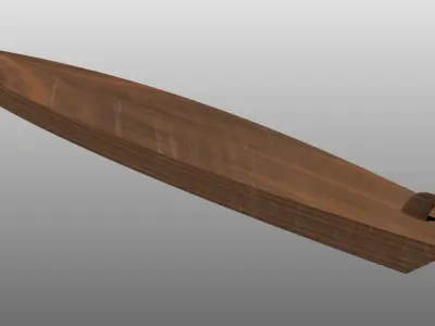 Kaholo paddle board floating in river Free 3D print model