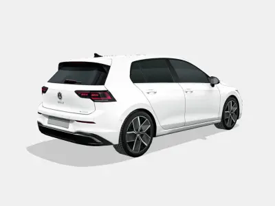 Volkswagen Golf 2024 Low-poly 3D model