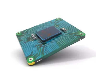 Digital Circuit Board model pack Low-poly 3D model