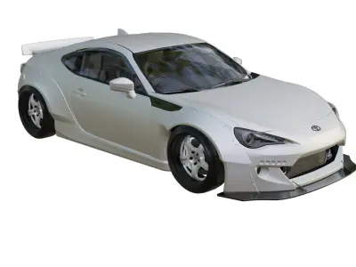 TOYOTA 86 ROCKETBUNNY Low-poly 3D model