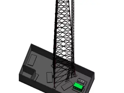 SITIO TELECOMUNICACIONES 3D model