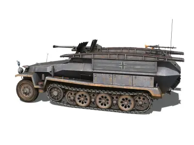 SD KFZ 251 7-  Ausf C - Assault Engineer Vehicle - 7PD 3D model